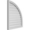 Ekena Millwork Quarter Round Top Right Surface Mount PVC Gable Vent w/ 2"W x 1-1/2"P Brickmould Frame, 26"W x 32"H GVPQR26X3202SF - alternate 5